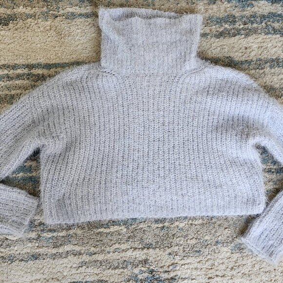 LA Hearts Sweater Women Small Blue Turtleneck Long Sleeve Chunky Knit - Picture 3 of 15